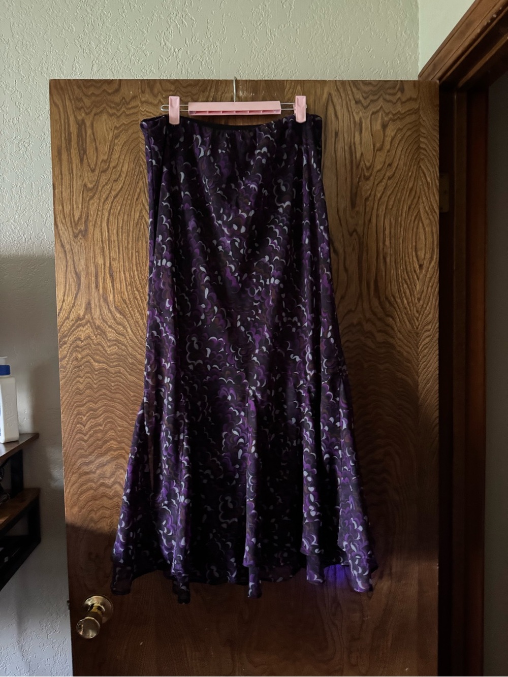 Cato Purple Printed Maxi Skirt